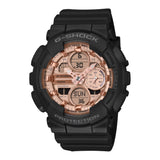 G-Shock GMAS140PG-1A Black Rose Gold Ana-Digi Womens Watch