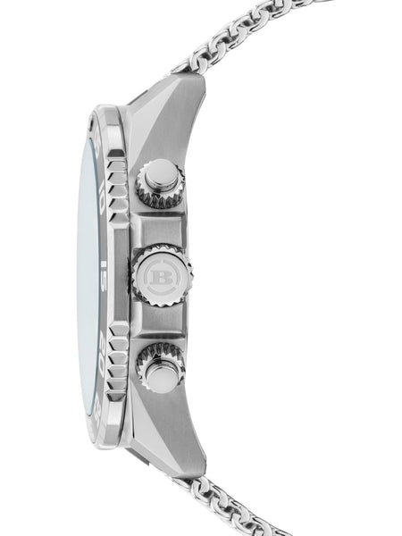 Brera Orologi BRSPMIC4404-SS-MIL Mistral Mens Silver & Blue Chronograph Watch - Shop at Altivo.com