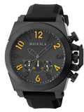 Brera Orologi MILITARE Men's Italian Black IP Orange 50mm Watch BRMLC5002 - Shop at Altivo.com