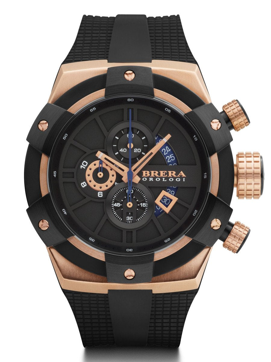 定価約12万円 BRERA OROLOGI SUPERSPORTIVO Brera Orologi SUPERSPORTIVO Men's Italian 48mm Black