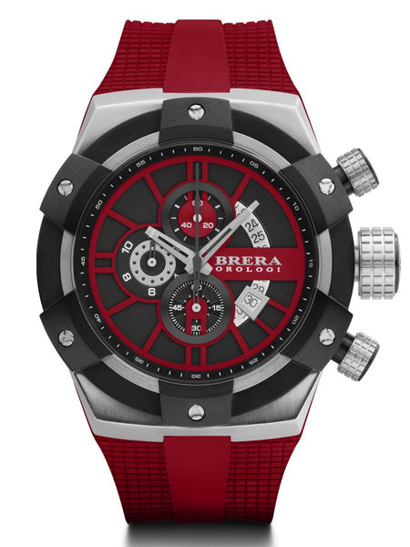 Brera Orologi SUPERSPORTIVO Men's Italian Red 48mm Watch BRSSC4915 - Shop at Altivo.com