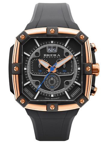 Brera Orologi SUPERSPORTIVO SQUARE Men's Swiss Made Gold 48mm Watch BRSS2C4603 - Shop at Altivo.com