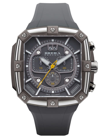 Brera Orologi SUPERSPORTIVO SQUARE Men's Swiss Made Grey 48mm Watch BRSS2C4602 - Shop at Altivo.com