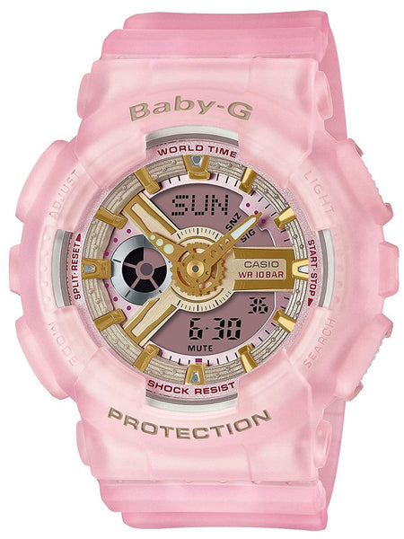 Casio Baby-G SEA GLASS COLOR Pink Ana-Digi Womens Watch BA110SC-4A - Shop at Altivo.com