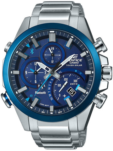 Casio Edifice Smart Bluetooth Solar Chronograph Blue Watch EQB500DB-2A - Shop at Altivo.com