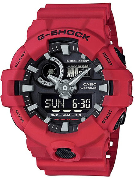 Casio G-Shock ANALOG-DIGITAL 3D-Dial Red Mens Watch GA700-4A - Shop at Altivo.com