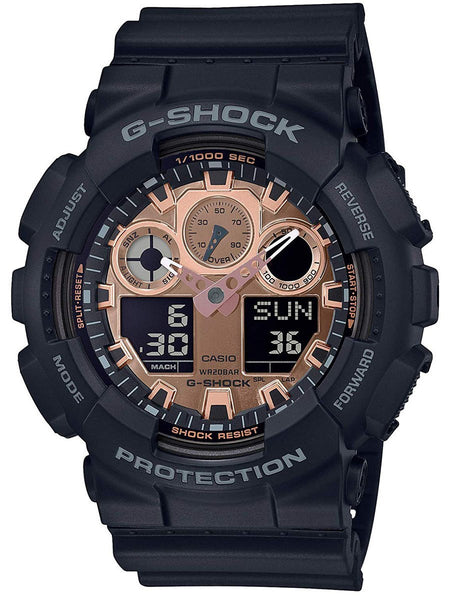 Casio G-Shock BLACK & ROSE GOLD EDITION Mens Watch GA100MMC-1A - Shop at Altivo.com