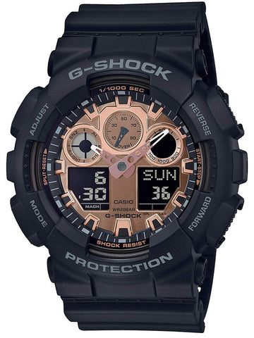 Casio G-Shock BLACK & ROSE GOLD EDITION Mens Watch GA100MMC-1A - Shop at Altivo.com