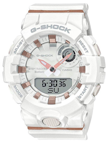 Casio G-Shock G-SQUAD Womens White & Rose Gold Watch S Series GMAB800-7A - Shop at Altivo.com
