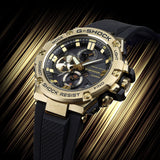 Casio G-Shock G-STEEL Slim Tough Solar Black Gold Mens Watch GSTB100GB-1A9 - Shop at Altivo.com