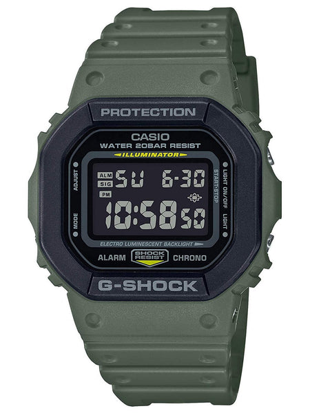 Casio G-Shock LAYERED BEZEL Green Digital Mens Watch DW5610SU-3 - Shop at Altivo.com