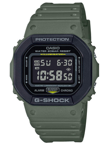 Casio G-Shock LAYERED BEZEL Green Digital Mens Watch DW5610SU-3 - Shop at Altivo.com