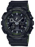 Casio G-Shock MILITARY LAYERED Black & Green Mens Watch GA100L-1A - Shop at Altivo.com