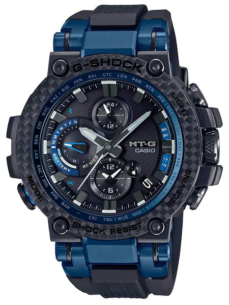 Casio G-Shock MT-G Carbon Bezel 2 Way Time Sync Mens Watch MTG-B1000XB-1A - Shop at Altivo.com