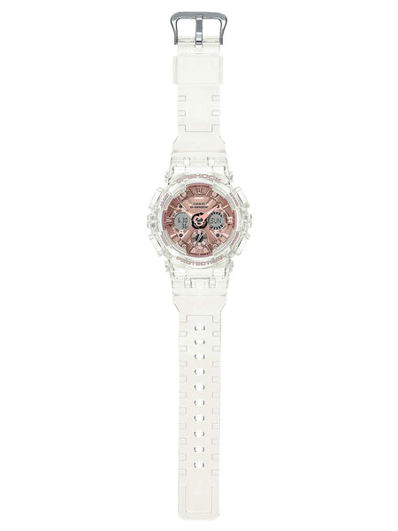Casio G-Shock S-SERIES Transparent Rose Gold Womens Watch GMAS120SR-7A - Shop at Altivo.com