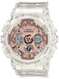 Casio G-Shock S-SERIES Transparent Rose Gold Womens Watch GMAS120SR-7A - Shop at Altivo.com