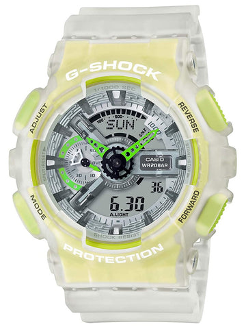 Casio G-Shock SKELETON SERIES Clear & Lime Mens Watch GA110LS-7A - Shop at Altivo.com
