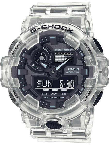 Casio G-Shock TRANSPARENT WHITE Series Mens Ana-Digi Sports Watch GA700SKE-7A - Shop at Altivo.com
