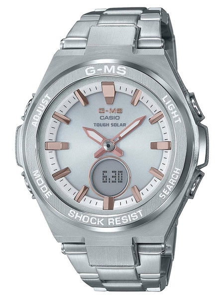 Casio G-Steel G-MS Ana-Digi Womens Silver & Rose Gold Watch MSGS200D-7A - Shop at Altivo.com