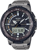 Casio PRO TREK Quad Sensor Black Ana-Digi Titanium Mens Watch PRTB70T-7 - Shop at Altivo.com