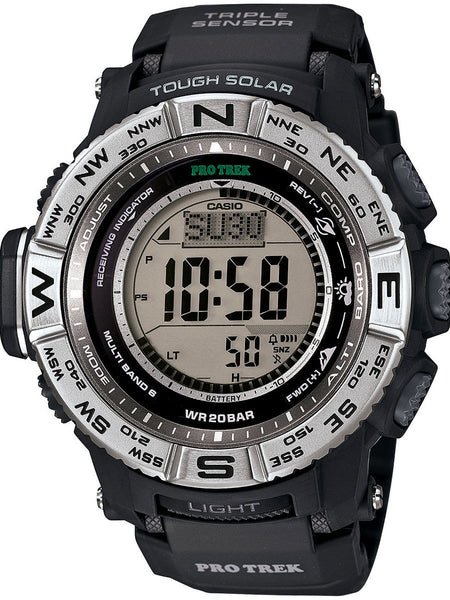 Casio PRO TREK Triple Sensor Tough Solar Mens Outdoor Watch PRW3500-1 - Shop at Altivo.com