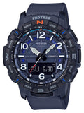 Casio ProTrek Quad Sensor Blue Ana-Digi Mens Bluetooth Watch PRTB50-2 - Shop at Altivo.com