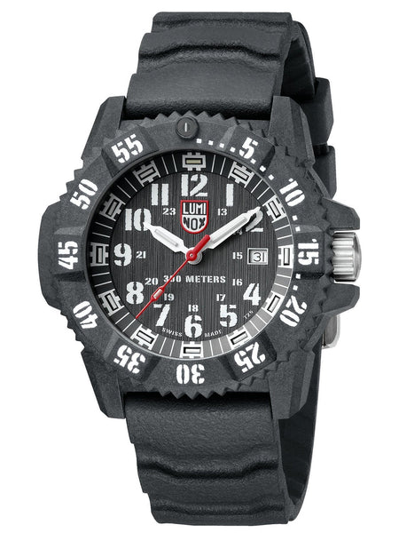 Luminox MASTER CARBON SEAL 3801 Series Mens Black Rubber Watch XS.3801.L - Shop at Altivo.com