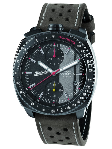 Mondia Bolide Men's Italian Leather Sport Watch MI-800-BK-03BK-CP - Shop at Altivo.com
