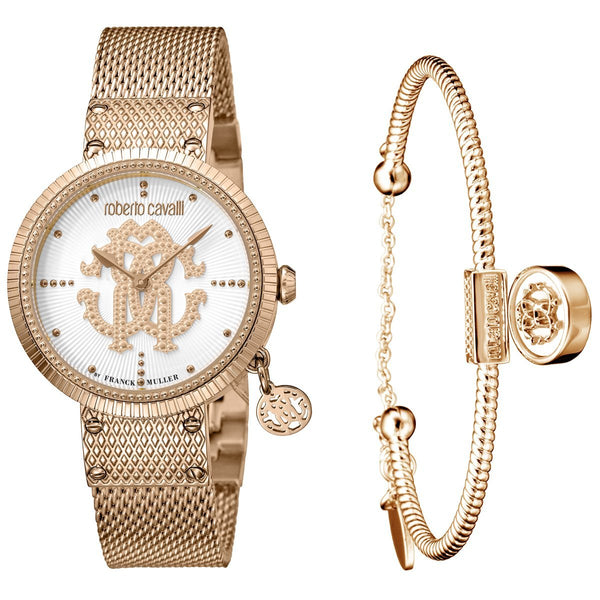 Roberto Cavalli DOTTED Womens Steel Gold Watch/Bracelet Set RV1L062M0086 - Shop at Altivo.com