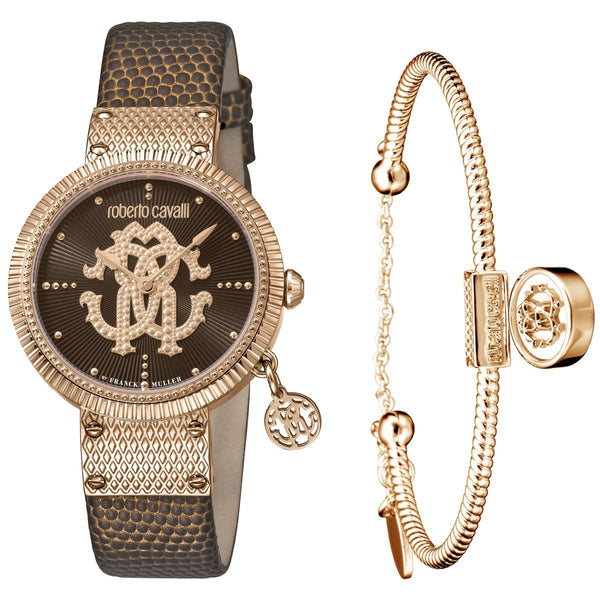 Roberto Cavalli Dotted Womens Rose Gold Watch/Bracelet Set RV1L062L0046 - Shop at Altivo.com