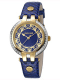 Roberto Cavalli PIZZO Blue Leather Analog Women's Watch RV1L051L0066 - Shop at Altivo.com