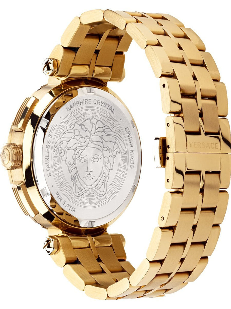 Versace Greca Chronograph - watch - Black / Gold - VEZ300721