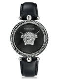 Versace PALAZZO EMPIRE 39mm Black Leather Womens Watch VCO060017 - Shop at Altivo.com
