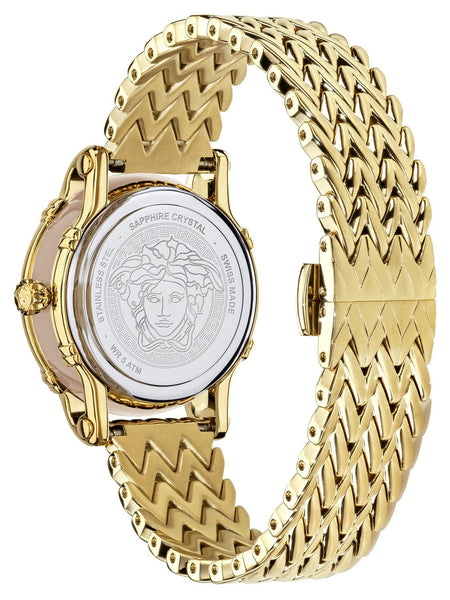 Versace SAFETY PIN 34mm Gold / Ivory Dial Womens Watch VEPN520 - Shop at Altivo.com