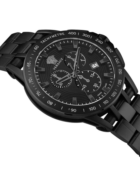 Versace SPORT TECH Mens Chronograph BLACK Dial - Black IP Stainless Steel Case & Bracelet Watch VE3E00921 - Shop at Altivo.com