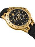 Versace SPORT TECH Mens Chronograph BLACK Dial, YG IP, Black Silicon Strap - Watch VE3E00321 - Shop at Altivo.com