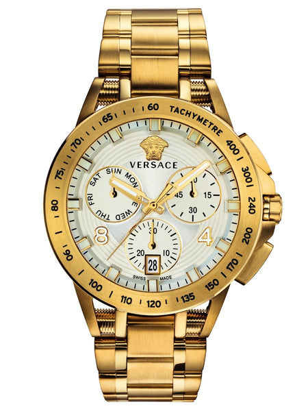 Versace SPORT TECH Mens Chronograph White & Gold Watch VERB00518 - Shop at Altivo.com