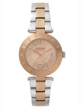 Versus Versace LOGO 34mm Womens Silver & Rose Gold Watch VSP772618 - Shop at Altivo.com