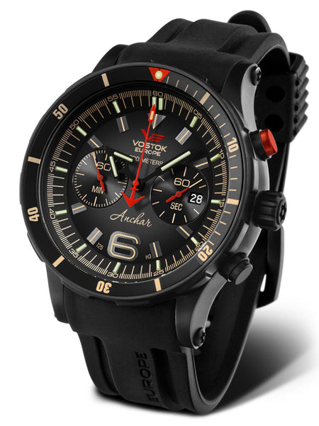 Vostok-Europe ANCHAR Black Chronograph - Mens Diving Watch 6S21-510C582 - Shop at Altivo.com