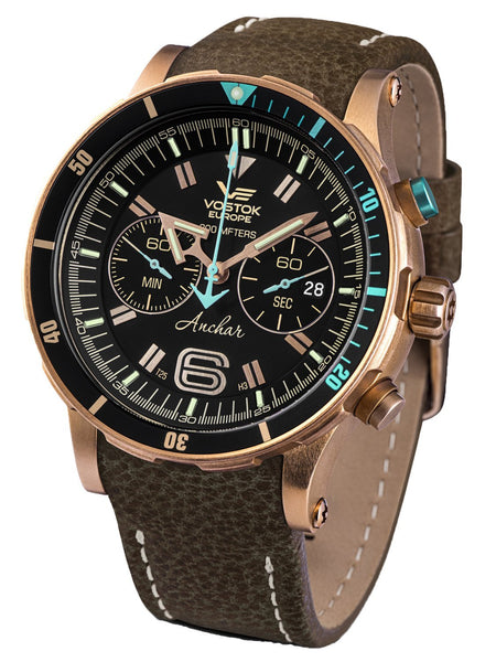 Vostok-Europe ANCHAR Bronze Chronograph - Mens Diving Watch 6S21-510O585 - Shop at Altivo.com