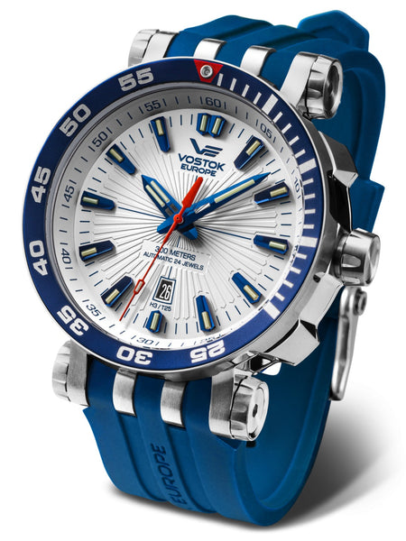 Vostok-Europe ENERGIA 2 Men's Blue White Diver Watch NH35-575A650 - Shop at Altivo.com