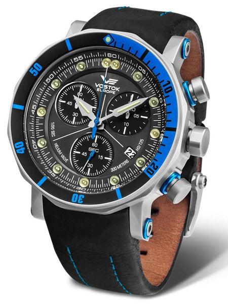 Vostok-Europe LUNOKHOD 2 GRAND CHRONO Mens Blue Silver Watch 6S30/6205213 - Shop at Altivo.com